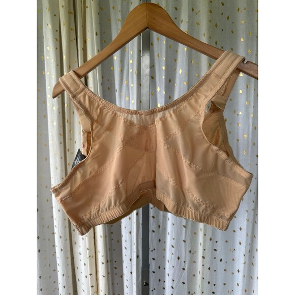 Comfort Choice NWT Nude Posture Support Front Hooks Wireless Lace Trim Bra 48B - Picture 4 of 9